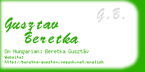 gusztav beretka business card