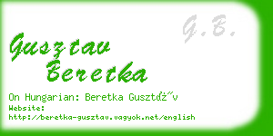 gusztav beretka business card